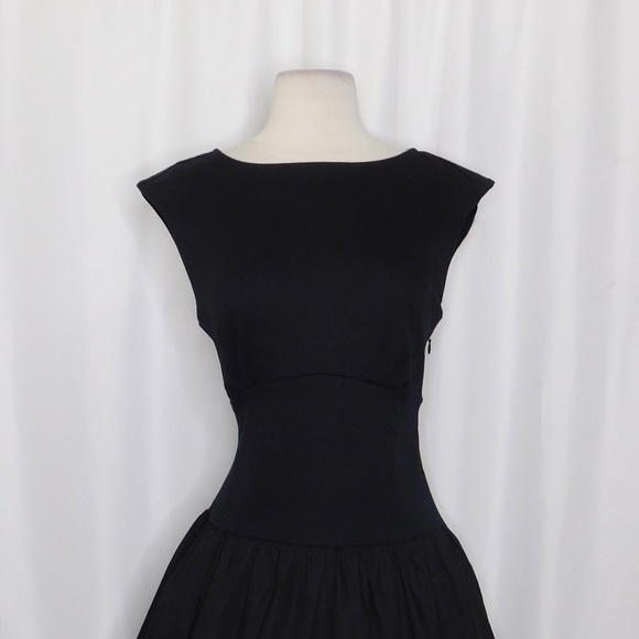 NWT!! J. CREW Bubble-Hem Mixy Dress Solid Black Mini Poplin Bubble Hem Small - Picture 4 of 16